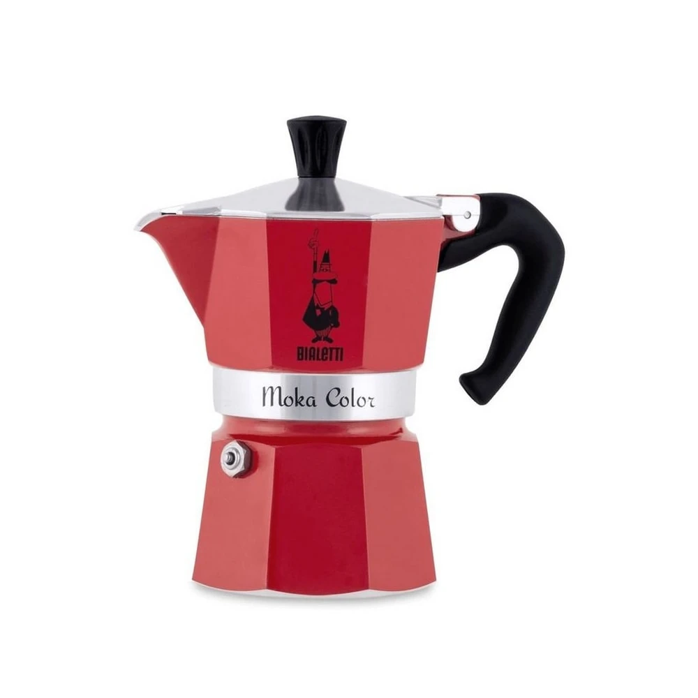 BIALETTI Espressokocher Moka Express, 0,13l, Aluminium, Rot