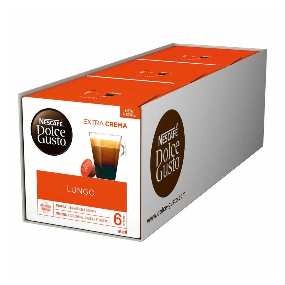 NESCAFÉ Dolce Gusto Caffè Lungo 3er Set, 100% Arabica, 267g