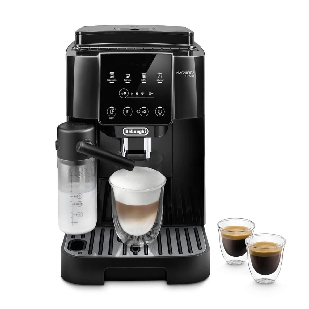 DELONGHI Magnifica Start Milk ECAM220.60.B - 4 Kaffeerezepte, cremiger Milchschaum, Direktwahltasten, einfache Bedienung, Kaffeevollautomat Schwarz