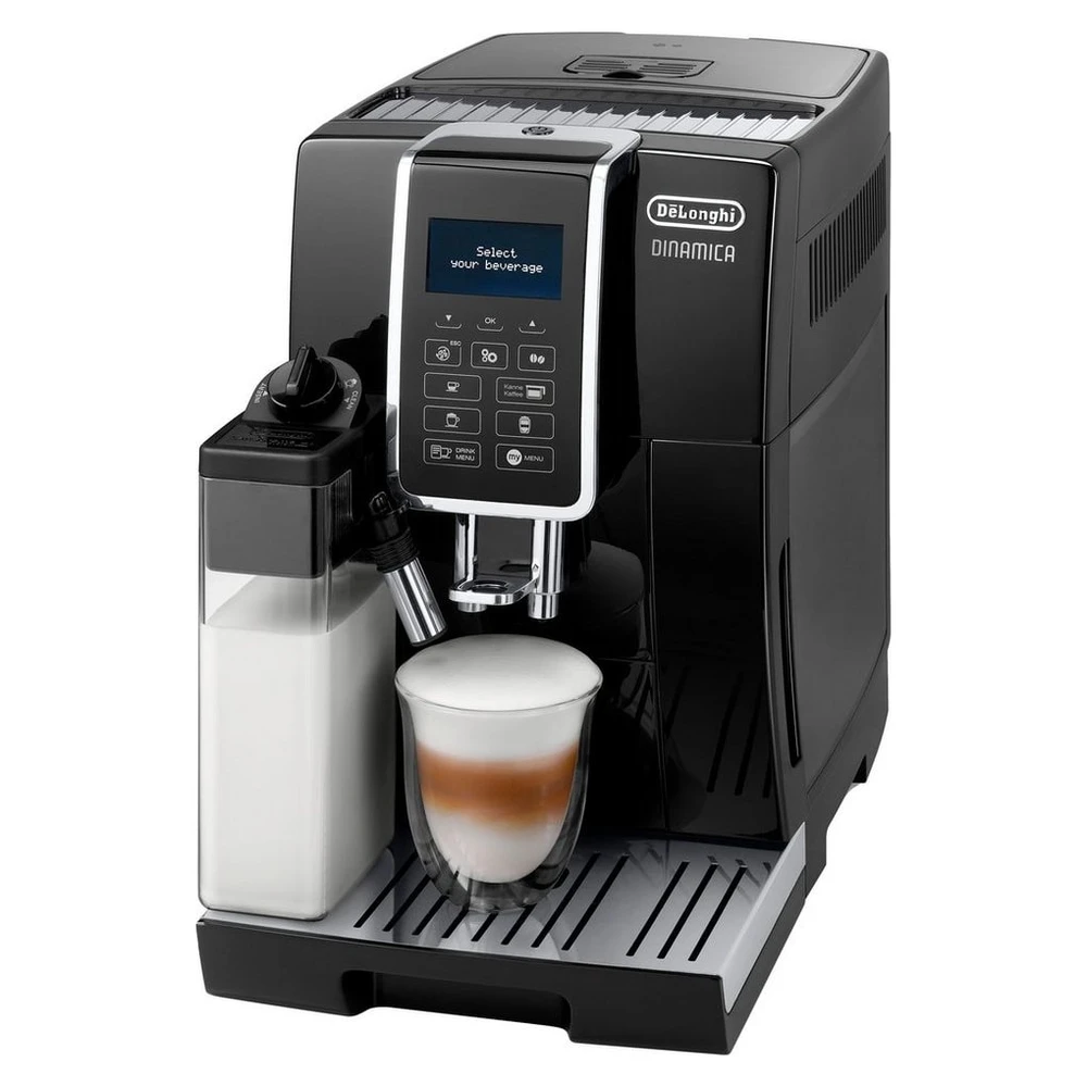 De'Longhi Kaffeevollautomat Dinamica ECAM356.57.B - 14 Kaffeegetränke mit perfektem Milchschaum, Kannen-Funktion (6 Tassen), Kegelmahlwerk (13-stufig), 5 Kaffeestärken