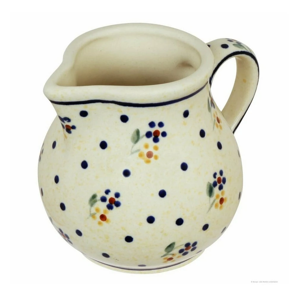 Bunzlauer Keramik Milchkännchen 170ml, Ø9,5cm, Dekor 111, Gelb