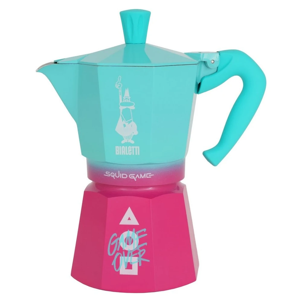 BIALETTI Espressokocher Squid Game, 6 Tassen, 270ml, Aluminium