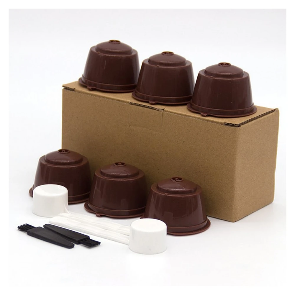 FELIXLEO Wiederbefüllbare Kaffeepads für Dolce Gusto, inkl. Löffel & Bürste