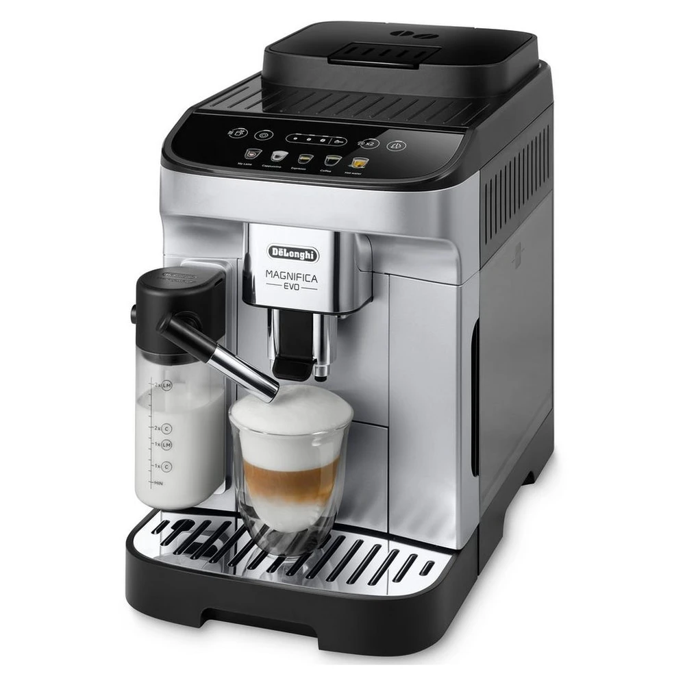 De'Longhi Kaffeevollautomat Magnifica Evo ECAM290.61.SB- 5 Rezepte, perfekter Milchschaum, LatteCrema Milchsystem, automatische Entkalkung und Reinigung
