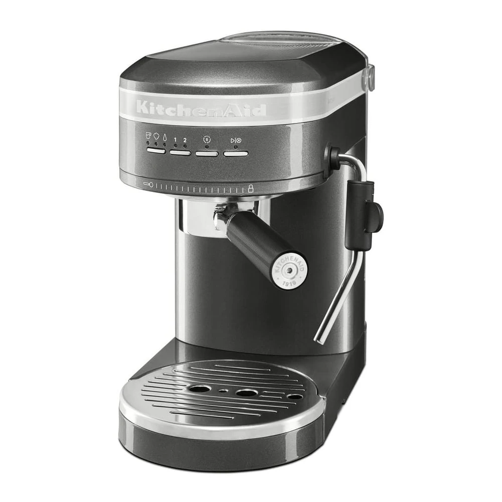 KITCHENAID 5KES6503EMS ARTISAN MED. SILBER Espressomaschine Medaillon Silber