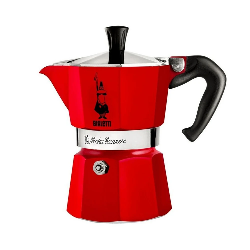 Bialetti Espressokocher Rot, Aluminium, 1 Tasse, 50 ml
