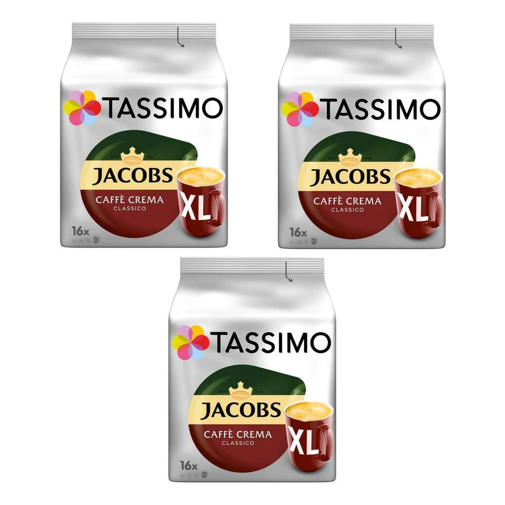 TASSIMO Kaffee Kapseln Cafè Crema Classico XL, 3 x 16 Discs, 398 g